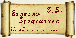 Bogosav Strainović vizit kartica